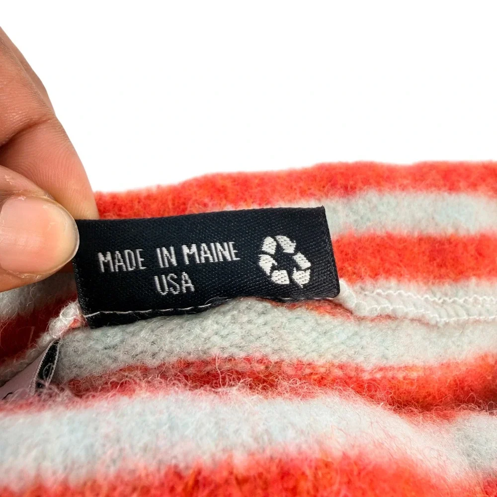 Jack & Mary Designs Bun Warmer Wool‎ Skirt Stripe Repurposed Handmade Small